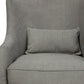 Gray Polyester Blend Solid Color Swivel Arm Chair By Homeroots | Accent Chairs | Modishstore - 5