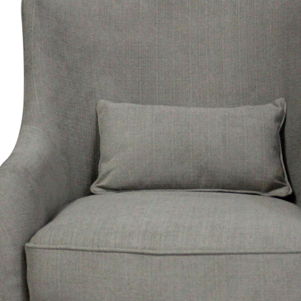 Gray Polyester Blend Solid Color Swivel Arm Chair By Homeroots | Accent Chairs | Modishstore - 5