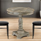 Gray Rounded Solid Wood Pedestal Base Dining Table By Homeroots | Dining Tables | Modishstore - 1