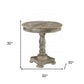Gray Rounded Solid Wood Pedestal Base Dining Table By Homeroots | Dining Tables | Modishstore - 5
