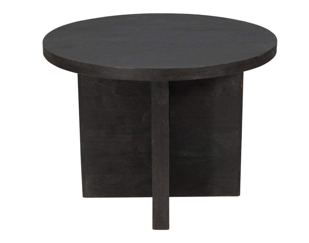 Deep Taupe Rounded Solid Wood Pedestal Base Dining Table By Homeroots | Dining Tables | Modishstore - 2