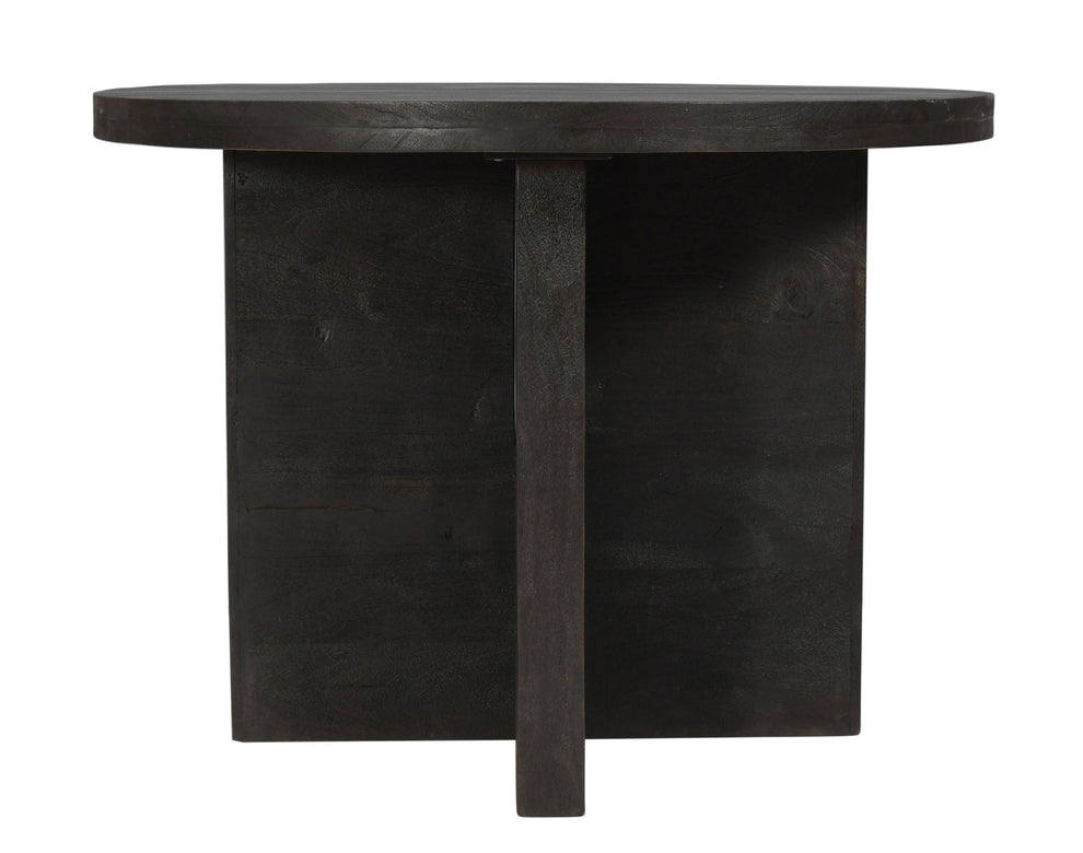 Deep Taupe Rounded Solid Wood Pedestal Base Dining Table By Homeroots | Dining Tables | Modishstore - 4