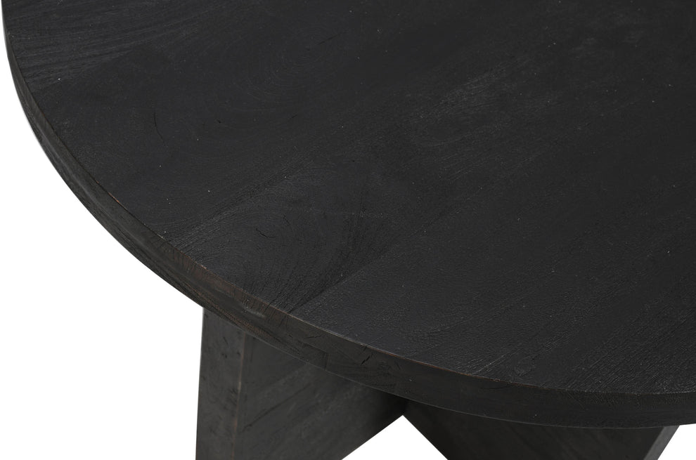 Deep Taupe Rounded Solid Wood Pedestal Base Dining Table By Homeroots | Dining Tables | Modishstore - 5