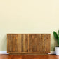 Brown Solid Wood Sideboard with Four Doors By Homeroots | Sideboards | Modishstore - 1