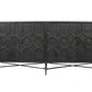 Black Solid Wood Sideboard with Four Doors By Homeroots | Sideboards | Modishstore - 2