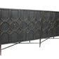 Black Solid Wood Sideboard with Four Doors By Homeroots | Sideboards | Modishstore - 3