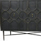 Black Solid Wood Sideboard with Four Doors By Homeroots | Sideboards | Modishstore - 5