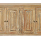 Distressed Natural Solid Wood Sideboard with Four Doors By Homeroots | Sideboards | Modishstore - 6