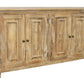Distressed Natural Solid Wood Sideboard with Four Doors By Homeroots | Sideboards | Modishstore - 2