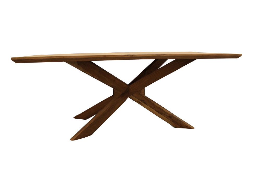 Natural Solid Wood Pedestal Base Dining Table By Homeroots | Dining Tables | Modishstore - 4