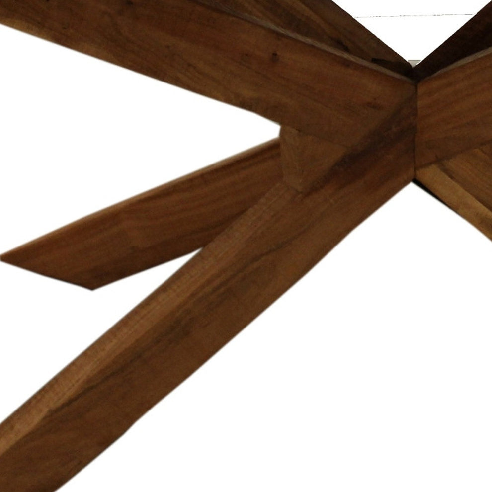 Natural Solid Wood Pedestal Base Dining Table By Homeroots | Dining Tables | Modishstore - 5