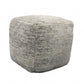 Gray Wool Cube Pouf Ottoman By Homeroots | Ottomans | Modishstore - 2