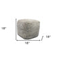 Gray Wool Cube Pouf Ottoman By Homeroots | Ottomans | Modishstore - 4