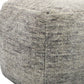 Gray Wool Cube Pouf Ottoman By Homeroots | Ottomans | Modishstore - 3