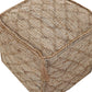 Brown Jute Cube Trellis Pouf Ottoman By Homeroots | Ottomans | Modishstore - 3