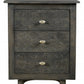 Gray Three Drawer Nightstand By Homeroots | Nightstands | Modishstore - 2