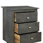Gray Three Drawer Nightstand By Homeroots | Nightstands | Modishstore - 1