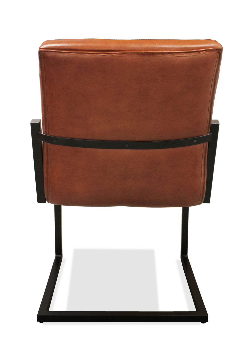 Cinnamon And Black Upholstered Leather Dining Side Chair By Homeroots | Dining Chairs | Modishstore - 5