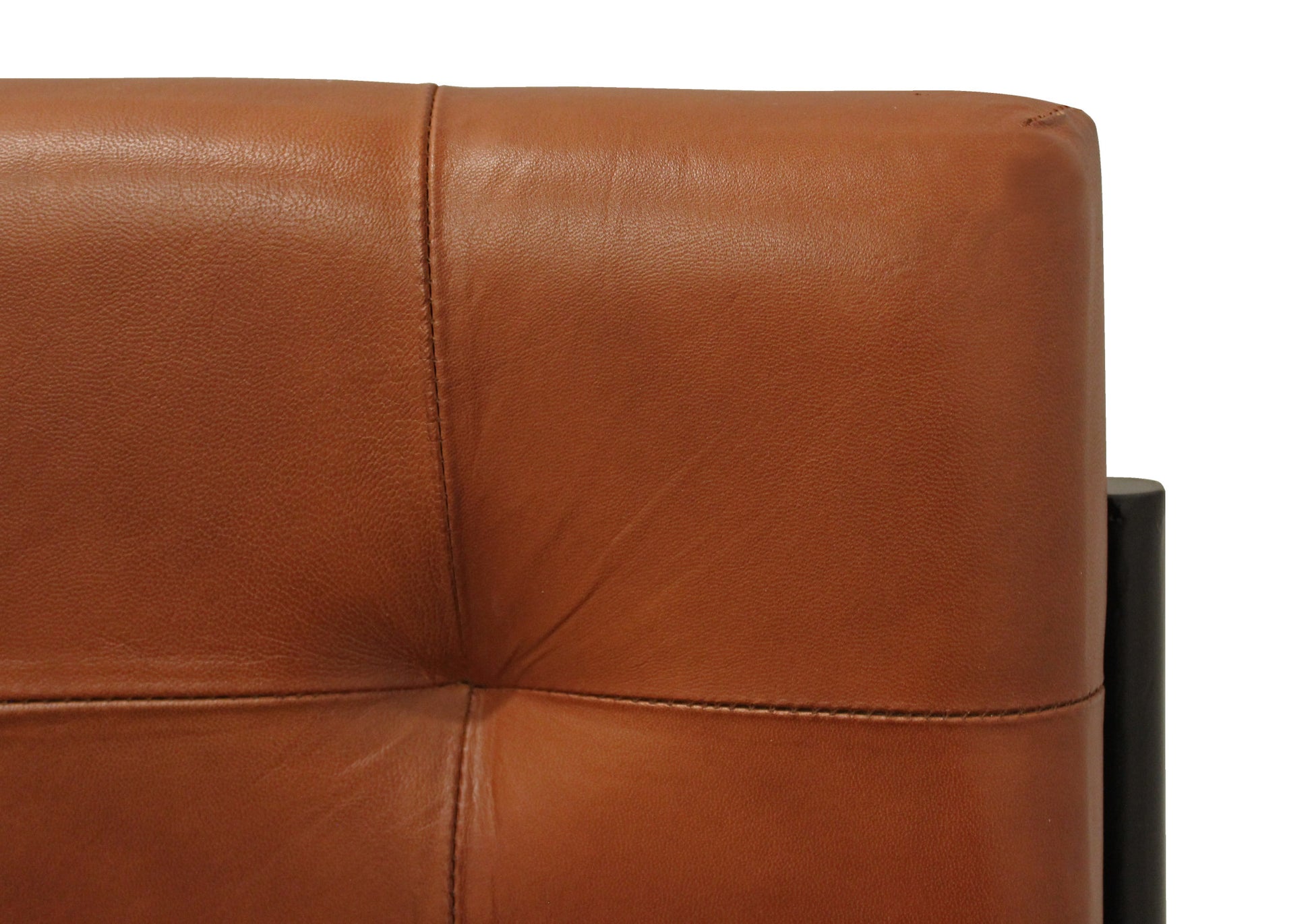 Tufted Cinnamon And Black Upholstered Leather Dining Side Chair By Homeroots | Dining Chairs | Modishstore - 6