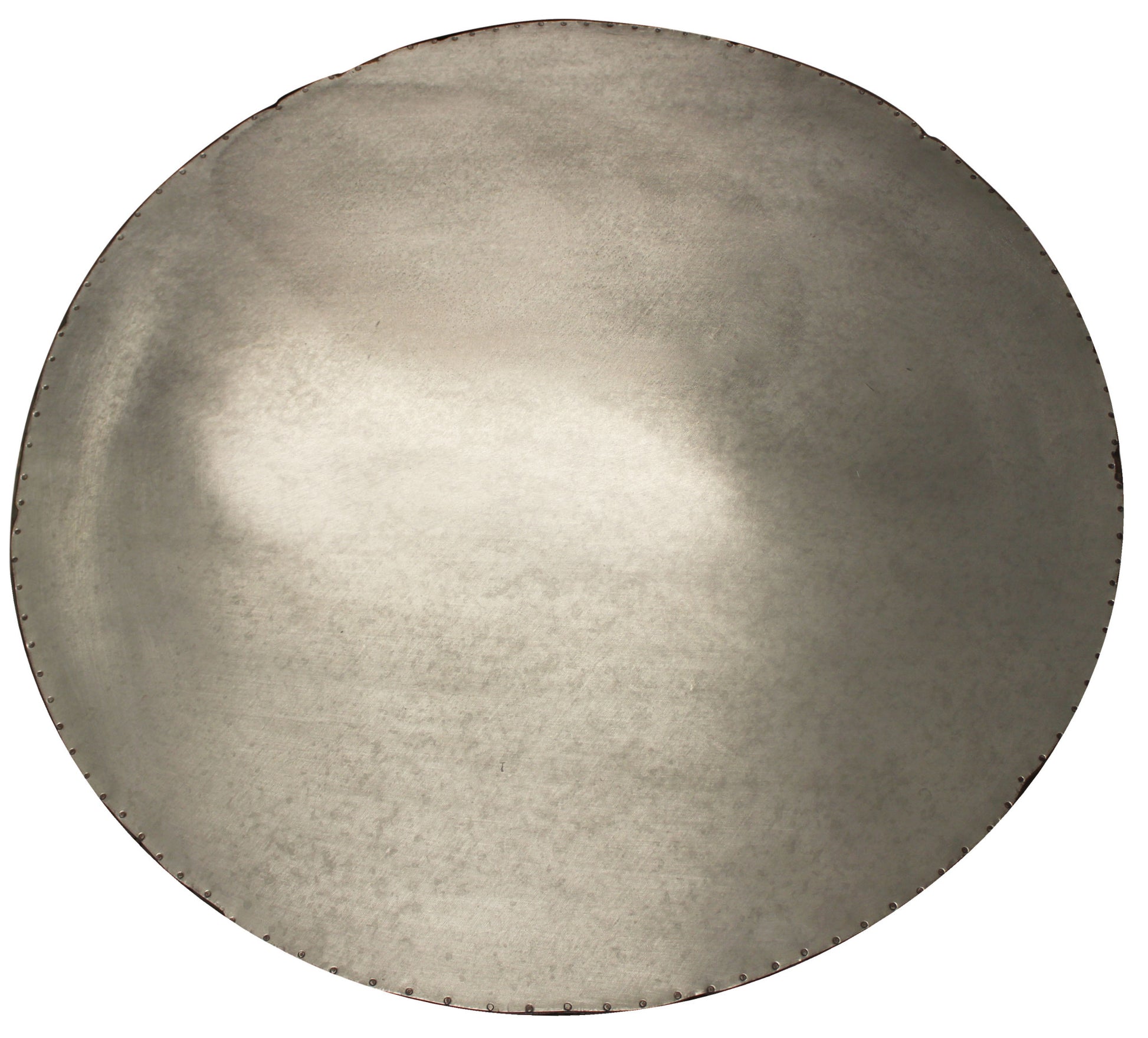 White and Natural Iron and Solid Wood Round Drum Coffee Table By Homeroots | Coffee Tables | Modishstore - 4