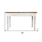 Natural and White Solid Wood Distressed Console Table By Homeroots | Console Tables | Modishstore - 6