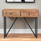 Natural and Black Solid Wood Distressed Frame Console Table And Drawers By Homeroots | Console Tables | Modishstore - 1