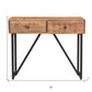 Natural and Black Solid Wood Distressed Frame Console Table And Drawers By Homeroots | Console Tables | Modishstore - 5