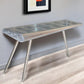Silver Aluminum Three Leg Console Table By Homeroots | Console Tables | Modishstore - 1