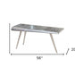 Silver Aluminum Three Leg Console Table By Homeroots | Console Tables | Modishstore - 4