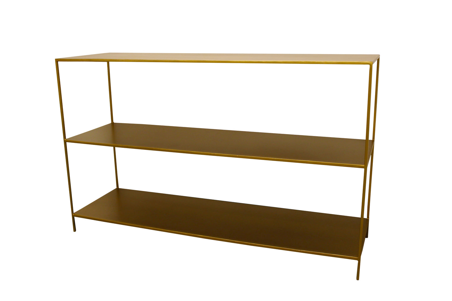 Brass Iron Console Table With Shelves By Homeroots | Console Tables | Modishstore - 2