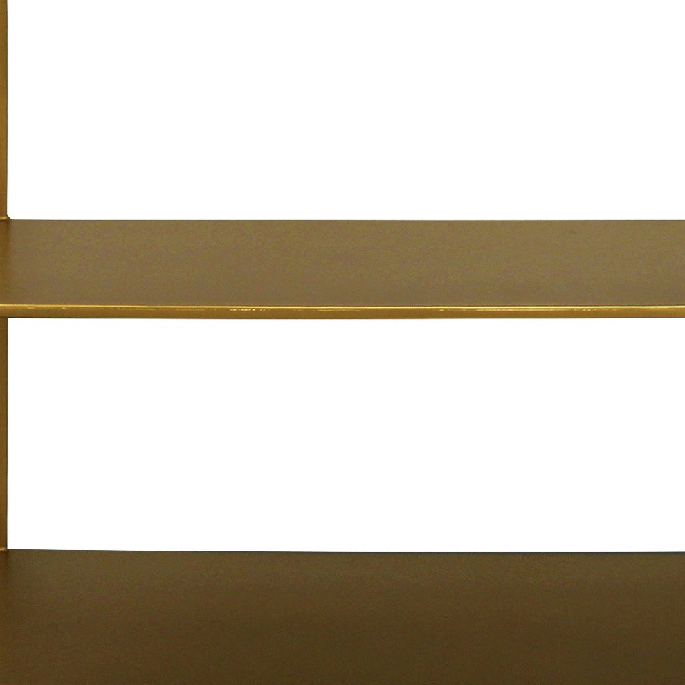 Brass Iron Console Table With Shelves By Homeroots | Console Tables | Modishstore - 5