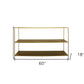 Brass Iron Console Table With Shelves By Homeroots | Console Tables | Modishstore - 7