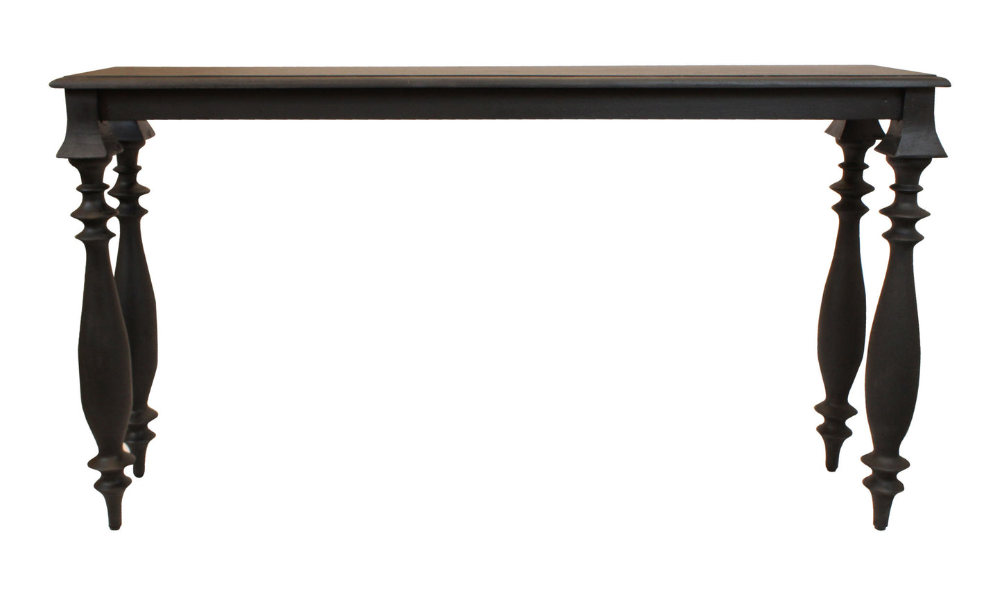 Black Solid Wood Distressed Console Table By Homeroots | Console Tables | Modishstore - 1