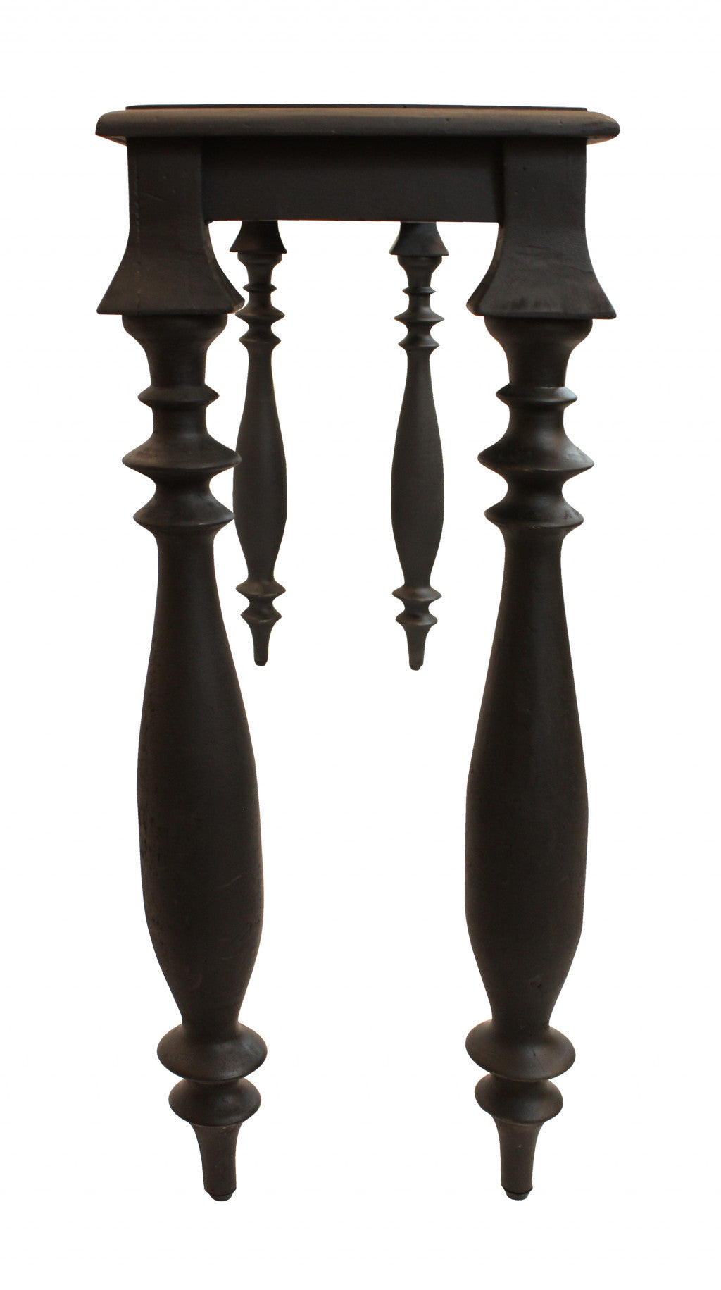 Black Solid Wood Distressed Console Table By Homeroots | Console Tables | Modishstore - 3