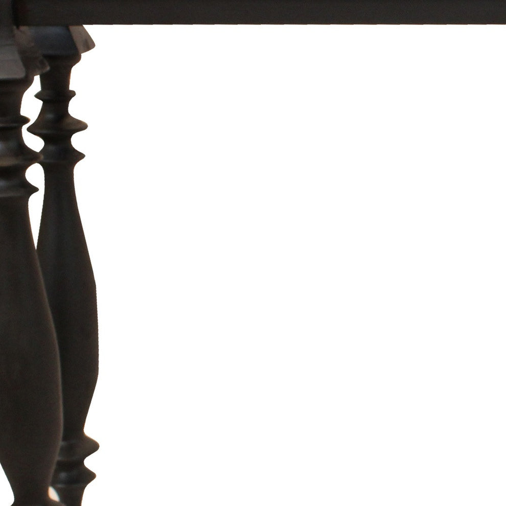 Black Solid Wood Distressed Console Table By Homeroots | Console Tables | Modishstore - 5