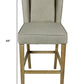 Gray And Brown Solid Wood Bar Height Bar Chair By Homeroots | Bar Stools | Modishstore - 4