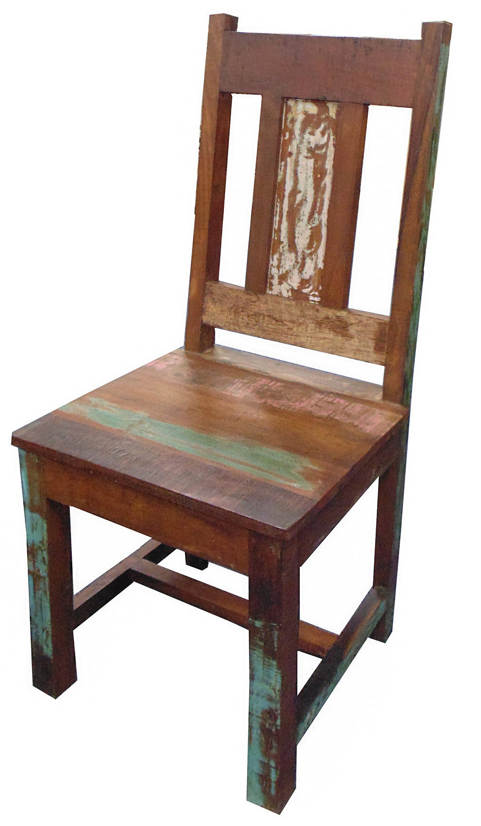 Set of Two Brown Wood Slat Back Dining Side Chairs By Homeroots | Dining Chairs | Modishstore - 2