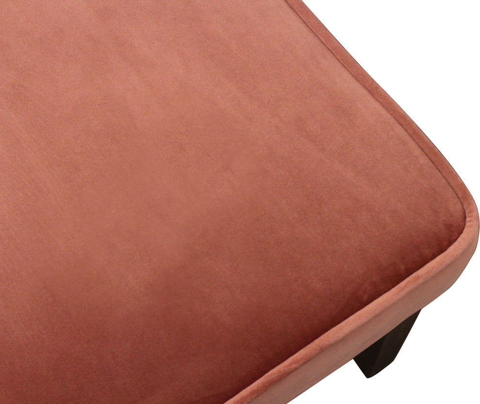 Set of Two Blush And Brown Upholstered Velvet Dining Parsons Chairs By Homeroots | Dining Chairs | Modishstore - 5