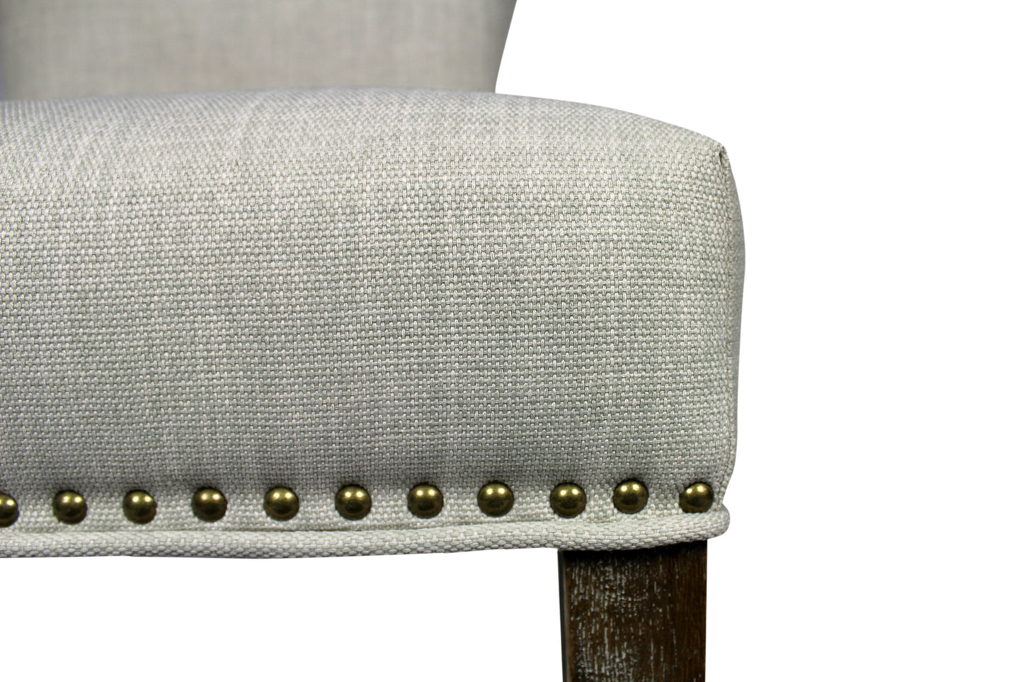 Set of Two Ivory And Brown Upholstered Fabric Dining Parsons Chairs By Homeroots | Dining Chairs | Modishstore - 5