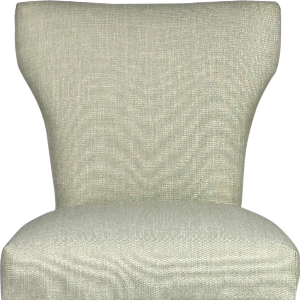 Set of Two Ivory And Brown Upholstered Fabric Dining Parsons Chairs By Homeroots | Dining Chairs | Modishstore - 6