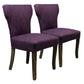 Set of Two Purple And Brown Upholstered Fabric Dining Parsons Chairs By Homeroots | Dining Chairs | Modishstore - 7