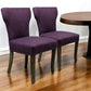 Set of Two Purple And Brown Upholstered Fabric Dining Parsons Chairs By Homeroots | Dining Chairs | Modishstore - 1