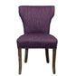 Set of Two Purple And Brown Upholstered Fabric Dining Parsons Chairs By Homeroots | Dining Chairs | Modishstore - 2