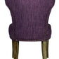 Set of Two Purple And Brown Upholstered Fabric Dining Parsons Chairs By Homeroots | Dining Chairs | Modishstore - 4