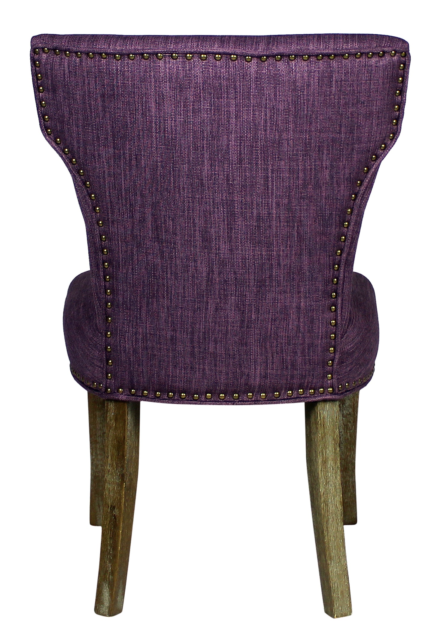 Set of Two Purple And Brown Upholstered Fabric Dining Parsons Chairs By Homeroots | Dining Chairs | Modishstore - 4