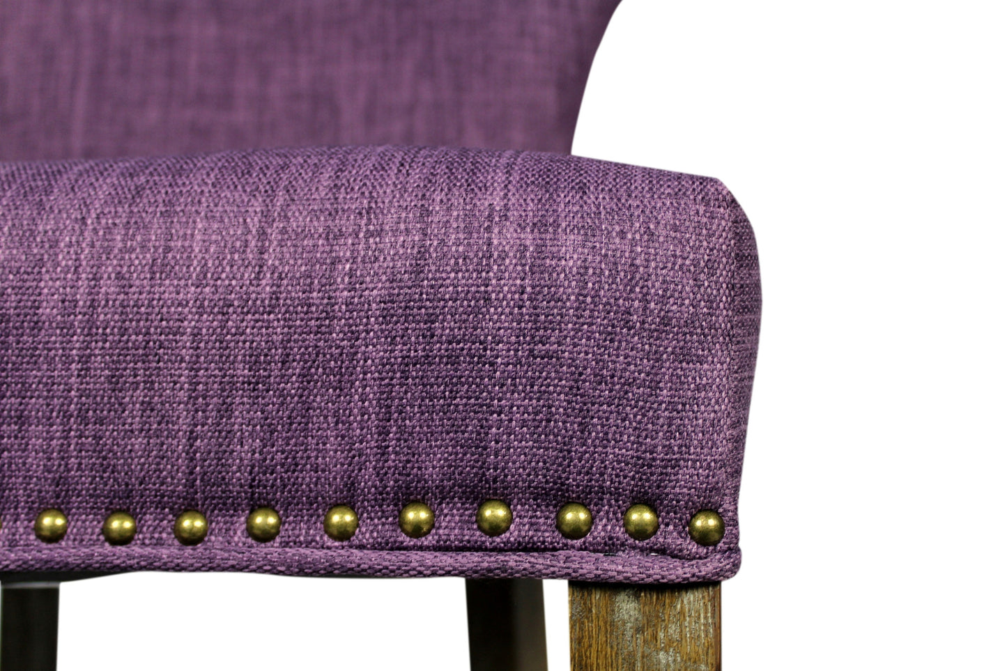 Set of Two Purple And Brown Upholstered Fabric Dining Parsons Chairs By Homeroots | Dining Chairs | Modishstore - 8