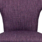 Set of Two Purple And Brown Upholstered Fabric Dining Parsons Chairs By Homeroots | Dining Chairs | Modishstore - 6