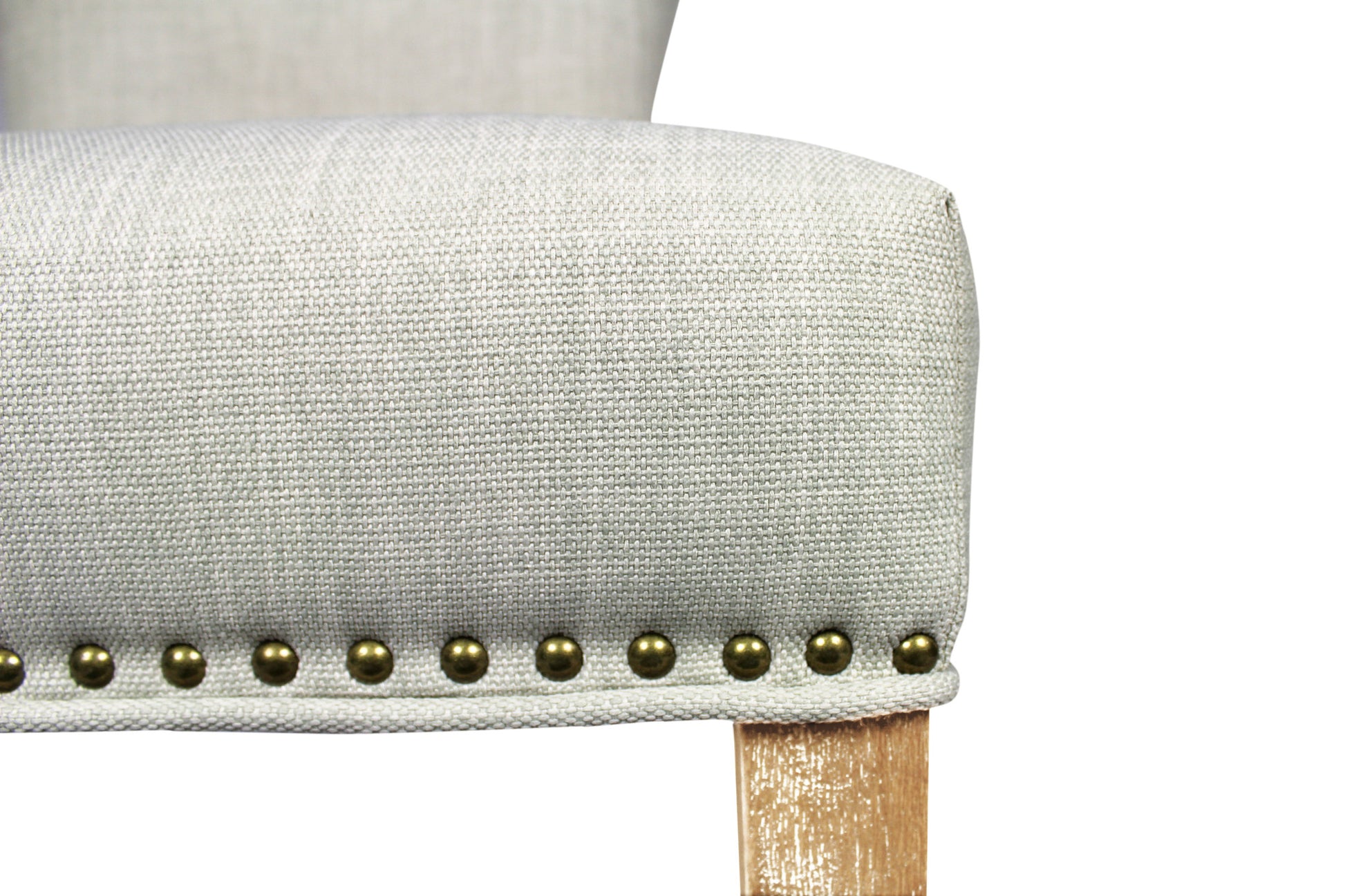 Set of Two Ivory And Natural Upholstered Fabric Dining Parsons Chairs By Homeroots | Dining Chairs | Modishstore - 5