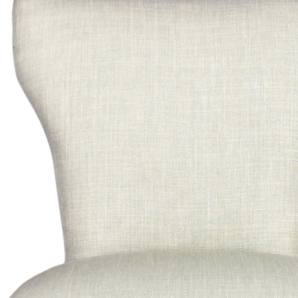 Set of Two Ivory And Natural Upholstered Fabric Dining Parsons Chairs By Homeroots | Dining Chairs | Modishstore - 8