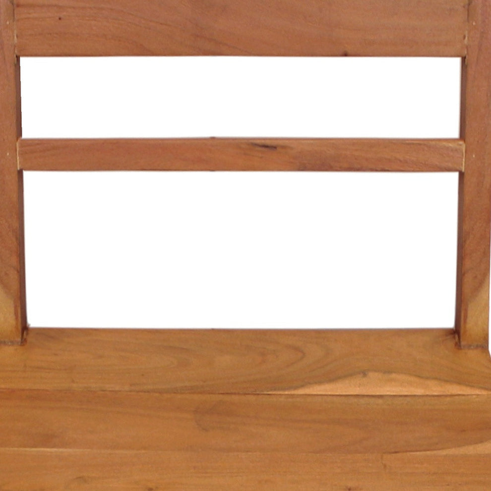 Set of Two Natural Wood Ladder Back Dining Side Chairs By Homeroots | Dining Chairs | Modishstore - 8
